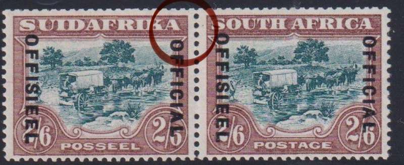 SA 1930  2/6 "DROPPED OFFICIAL"  SACC O20b LIGHTLY HINGED MINT  CV R2000