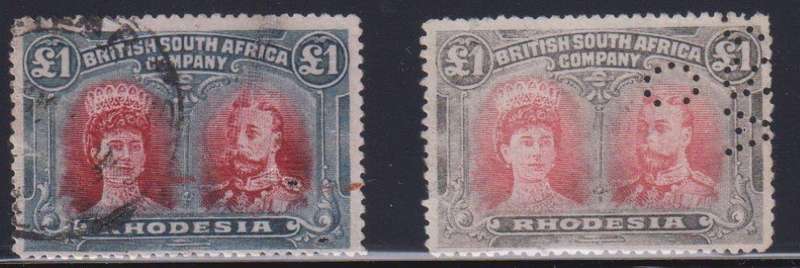 RHODESIA £1 DOUBLE HEADS - FISCALLY USED