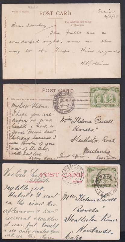 RHODESIA - BSAC POSTCARDS - DOUBLE HEADS