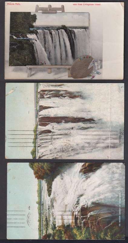 RHODESIA - BSAC POSTCARDS - DOUBLE HEADS
