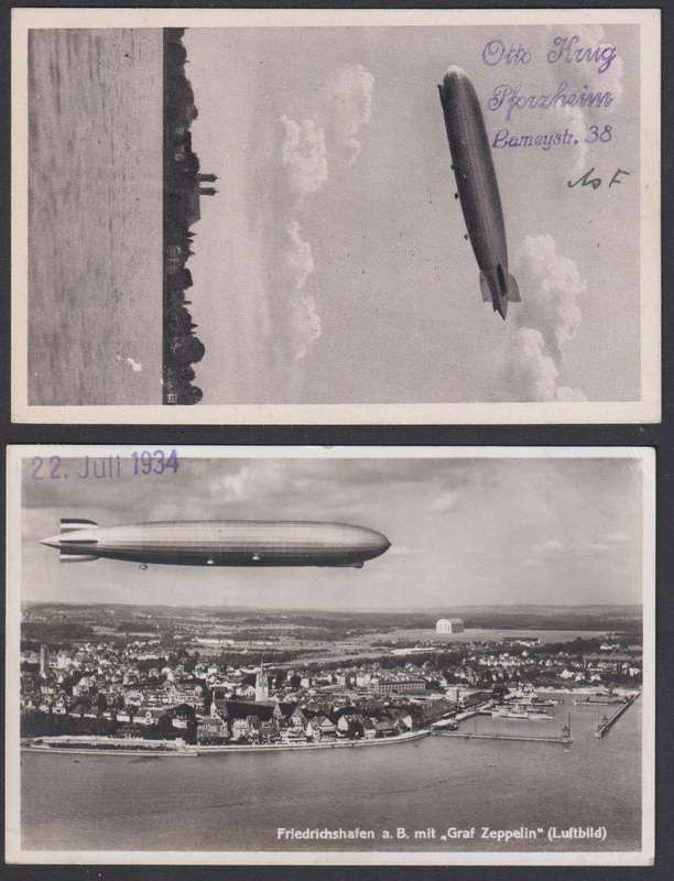 GERMANY & AUSTRIA 1931/4 GRAF ZEPELLIN POSTCARDS - SUPERB!