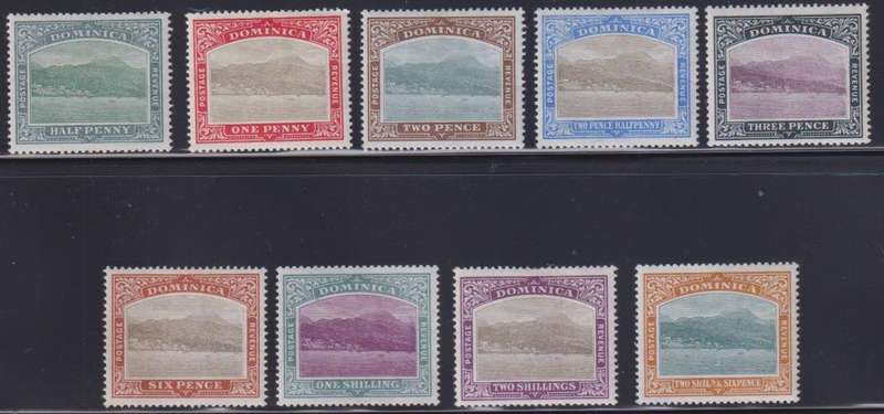 DOMINICA 1903 PICTORIALS TO 2/6 FINE  HINGED MINT - CV £180