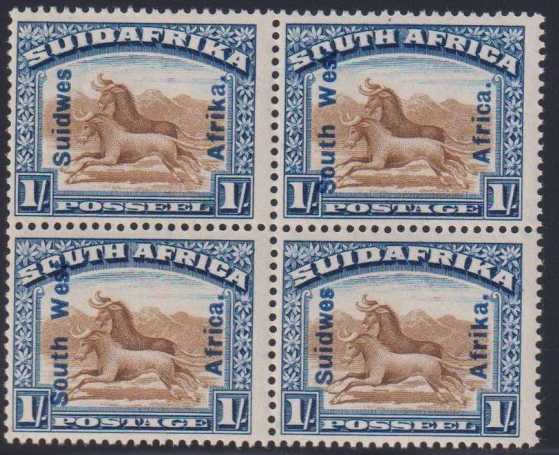 SWA 1926 LONDON 1/- BLOCK UNMOUNTED  MINT SACC 77 CV R2000