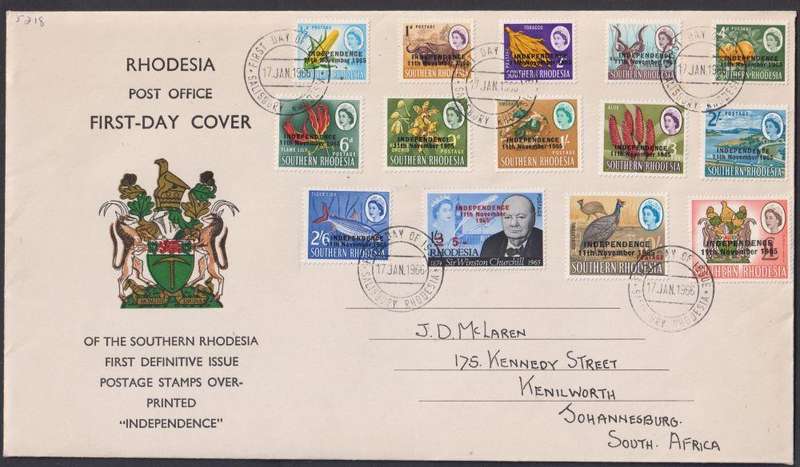 RHODESIA 1996 INDEPENDENCE & 2nd DEFINS FDC'S incl CHURCHILL O/P