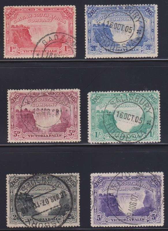 RHODESIA - BSAC 1905 VICTORIA FALLS SET SUPERB USED - CV R4360