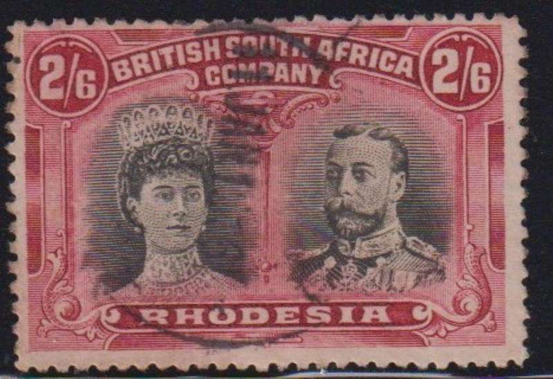 RHODESIA 190 2/6 DOUBLE HEAD USED SG 155 CV £450