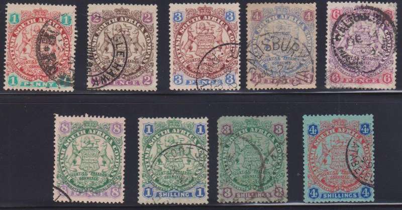 RHODESIA 1896 ARMS DIE 1 SET  USED