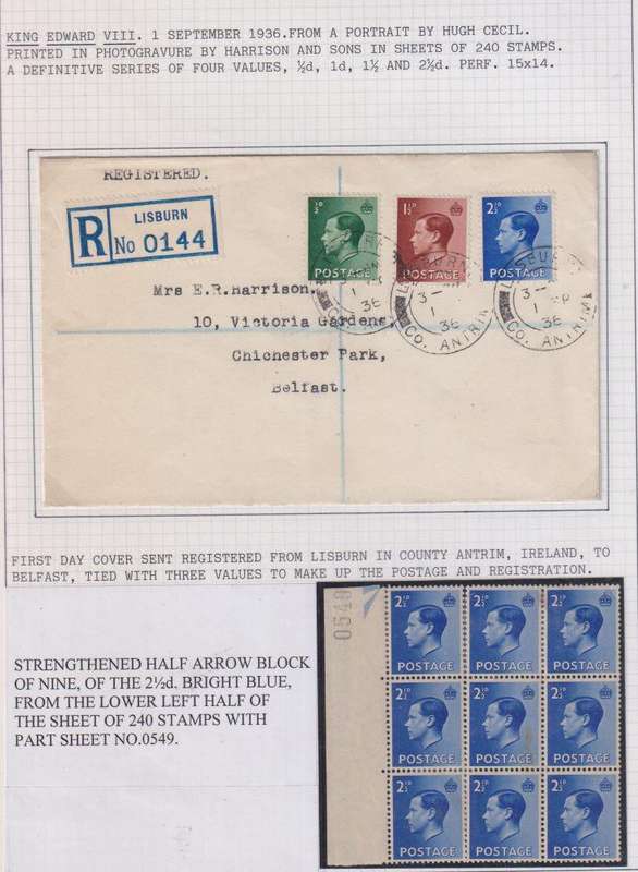 GREAT BRITAIN SUPERB EDWARD V111 WRITTEN UP COLLECTION
