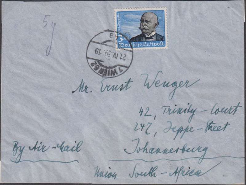 GERMANY-ZEPELLIN/LILIENTHAL STAMPS (UM) & ON COVERS USED IN AUSTRIA