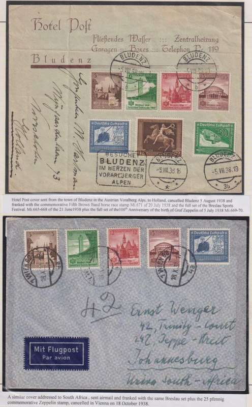 GERMANY  1938/9 COVERS INCL ZEPELLINS - WRITTEN UP