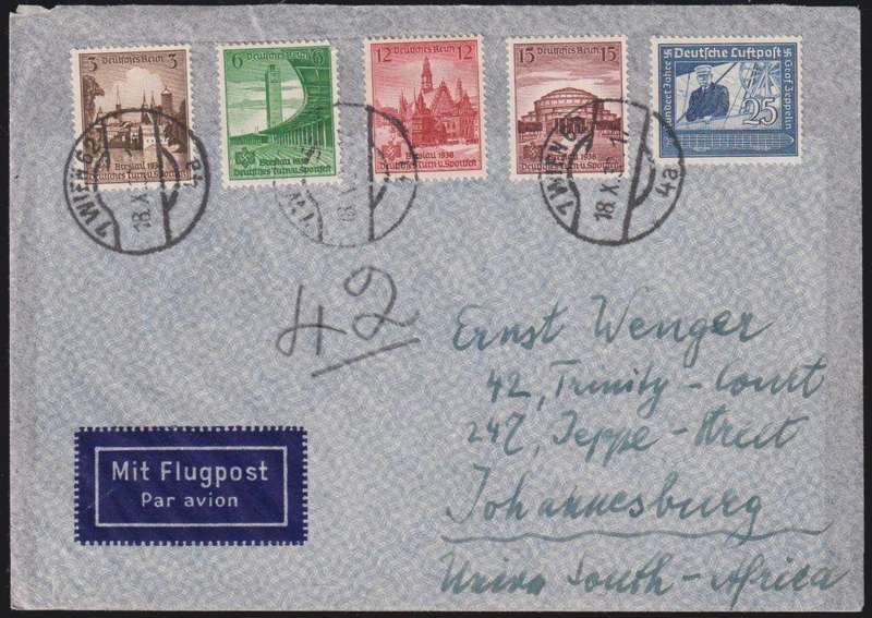 GERMANY  1938/9 COVERS INCL ZEPELLINS - WRITTEN UP