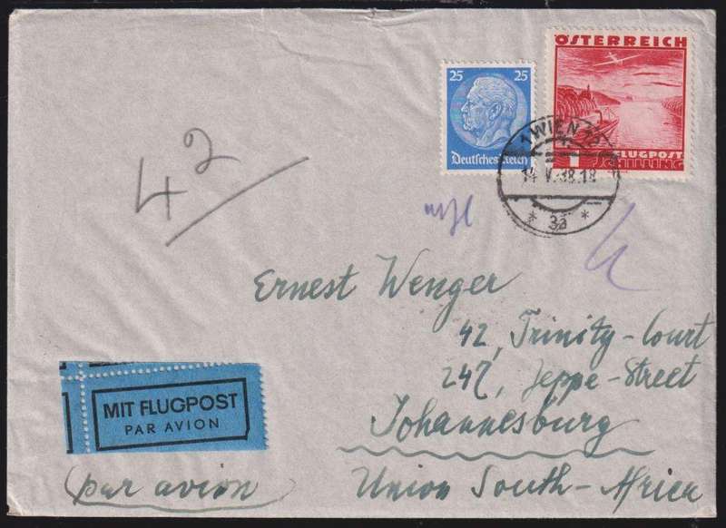 AUSTRIA - GERMANY 1938 COVERS MIXED STAMPS - INCL A ZEPPELIN