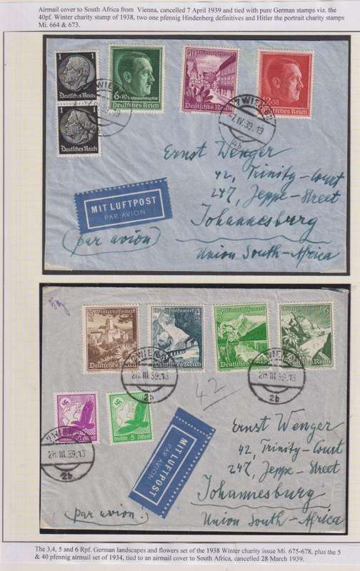 GERMANY  1938/9 COVERS INCL ZEPELLINS - WRITTEN UP