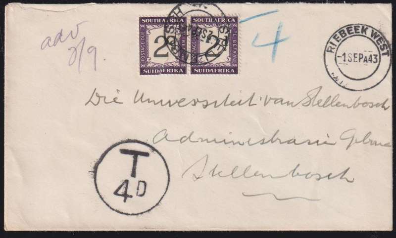 UNION POSTAGE DUES ON INCOMING COVERS/CARDS - SUPERB LOT