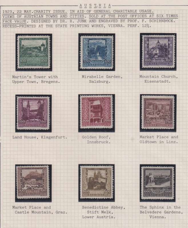 AUSTRIA 1922-4 ISSUES, MINT & USED incl LINZ EMERGENCY ISSUE UM