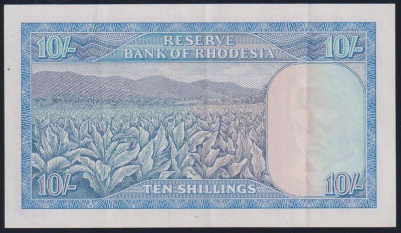 RHODESIA 1964 10/- BANKNOTE - SUPERB!