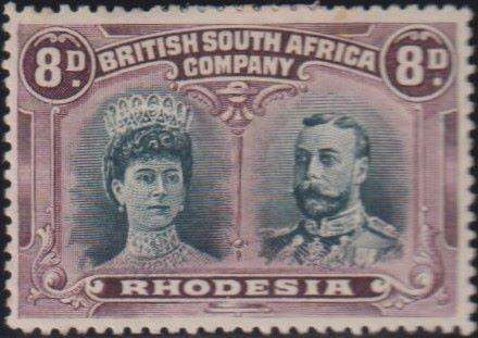 RHODESIA RARE 6d & 8d  DOUBLE HEADS - SG 145a & 8d SG148 CV £880