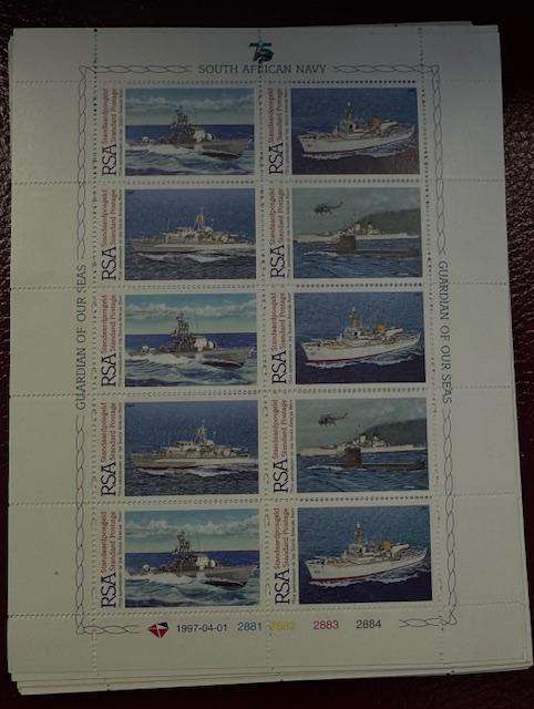 RSA 1997 SA NAVY SHEETS x 100 - FACE VALUE R6750