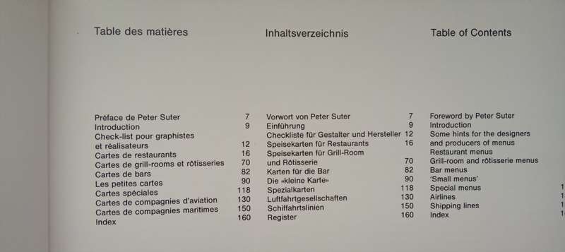 Schmidt, Hanspeter - Menu Designs