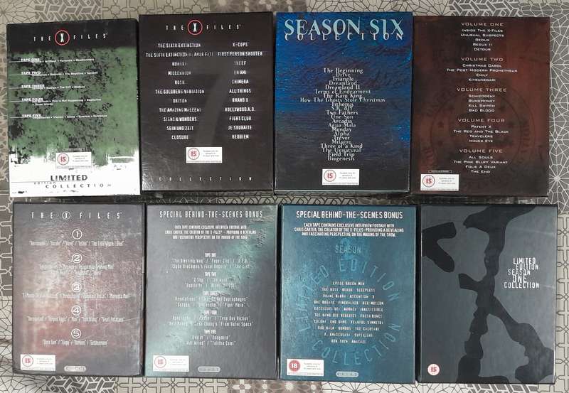 The X-Files Seasons 1 to 8 VHS (box sets of 40 cassettes)