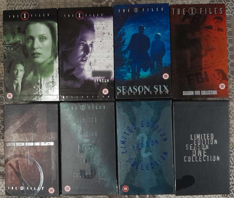 The X-Files Seasons 1 to 8 VHS (box sets of 40 cassettes)