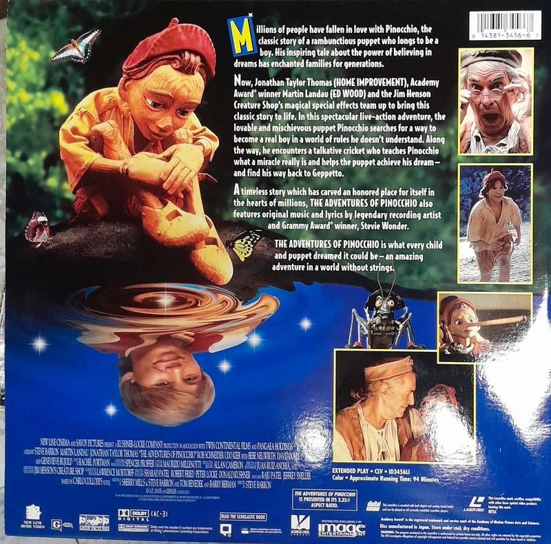*Reduced* Pinocchio laserdisc (Magic Art edition, Martin Landau)