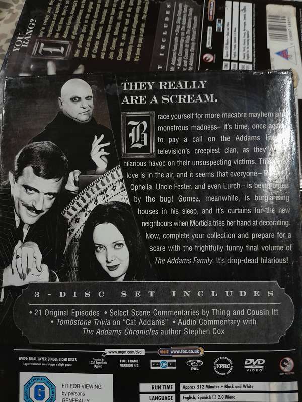 The Addams Family complete series 1 to 3 dvd bundle