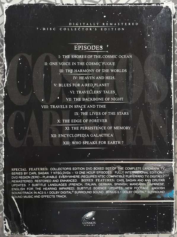 Carl Sagan's Cosmos. Complete series dvd (7 disc set)