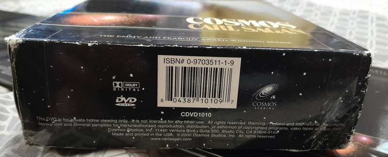 Carl Sagan's Cosmos. Complete series dvd (7 disc set)