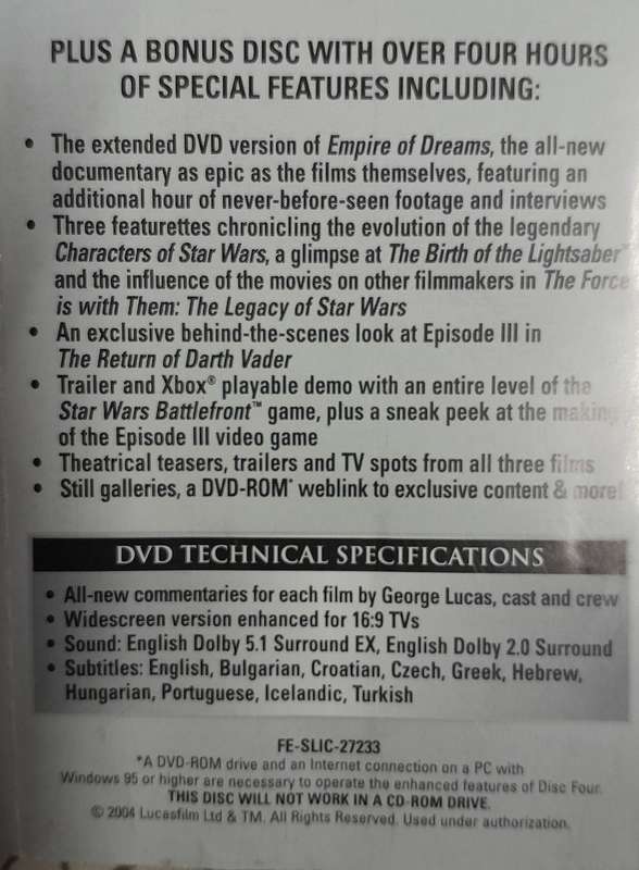 Star Wars Trilogy 4dvd box set