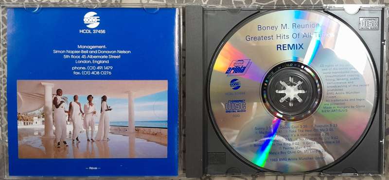 Boney M - Greatest Hits Of All Time Remix CD (Reunion cd, PWL release)