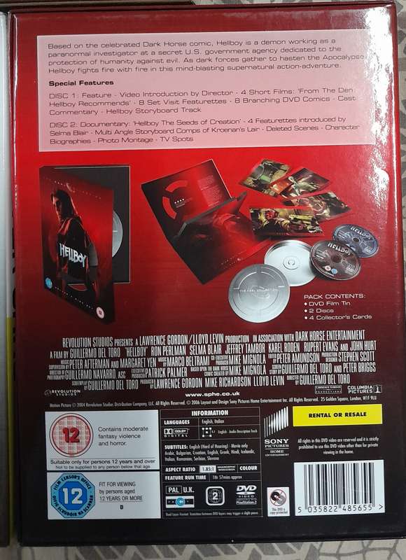 5 movie bundle (2 dvd sets, each with cards in movie reel tins)