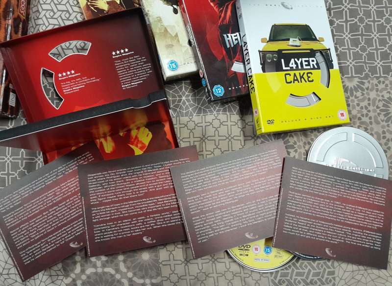 5 movie bundle (2 dvd sets, each with cards in movie reel tins)