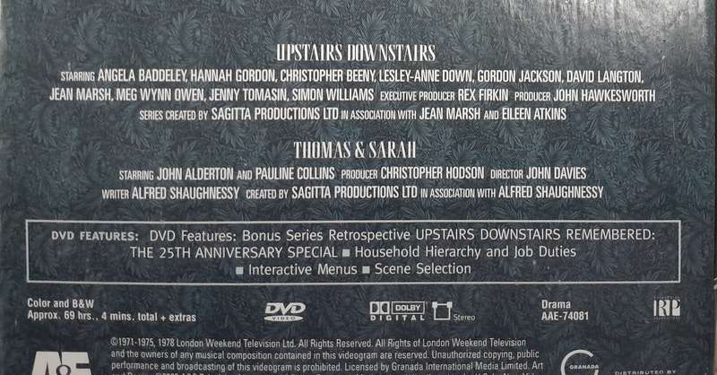 Upstairs Downstairs Complete series DVD box set