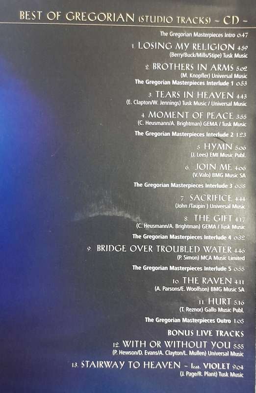 Gregorian, Masters of Chant - 3DVD bundle (includes 1 audio cd)