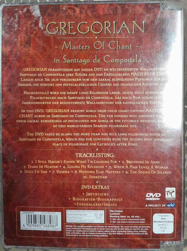 Gregorian, Masters of Chant - 3DVD bundle (includes 1 audio cd)