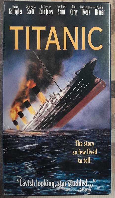 Titanic VHS (NTSC format) Peter Gallagher, Catherine Zeta Jones, Tim Curry
