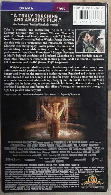 Moll Flanders VHS (NTSC format)
