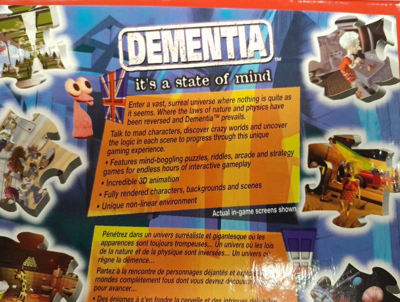 Dementia - It's A State of Mind. PC Big Box Adventure Game