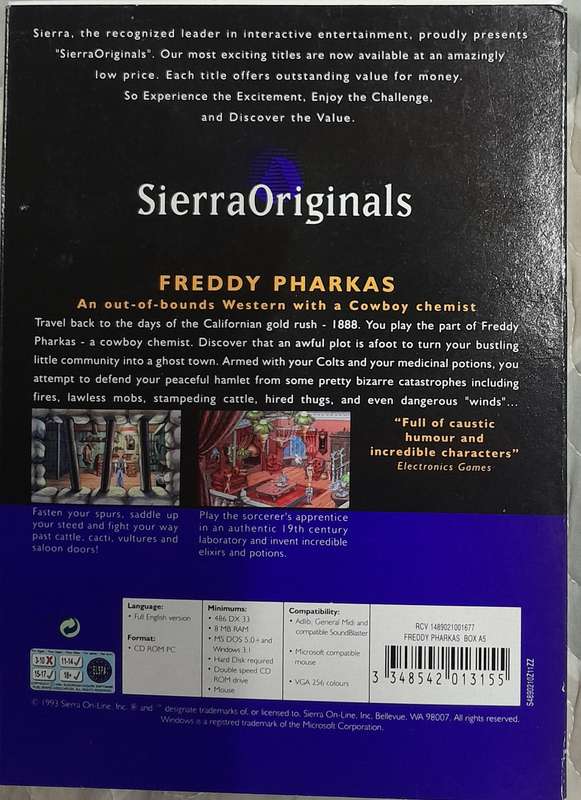 Freddy Pharkas - Frontier Pharmacist PC Adventure Game (Sierra Originals)
