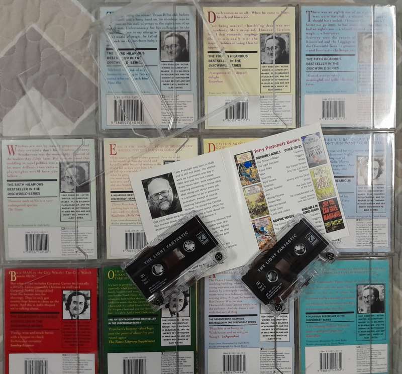 Terry Pratchett - set of 13 Discworld novels as audio books (2 tapes per book for 12 and 8 for 1)