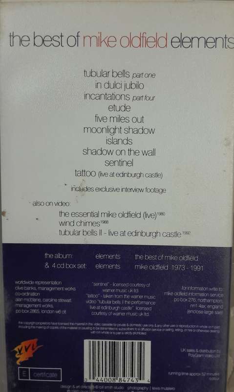 Mike Oldfield - Elements (the best of) VHS