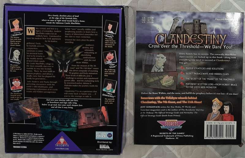 Clandestiny Big Box PC Adventure Game bundled with the Official Strategy Guide