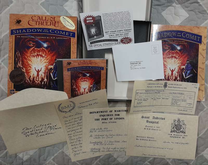 Shadow of the Comet Big Box PC Adventure Game (Call of Cthulu) bundled with Official Strategy Guide