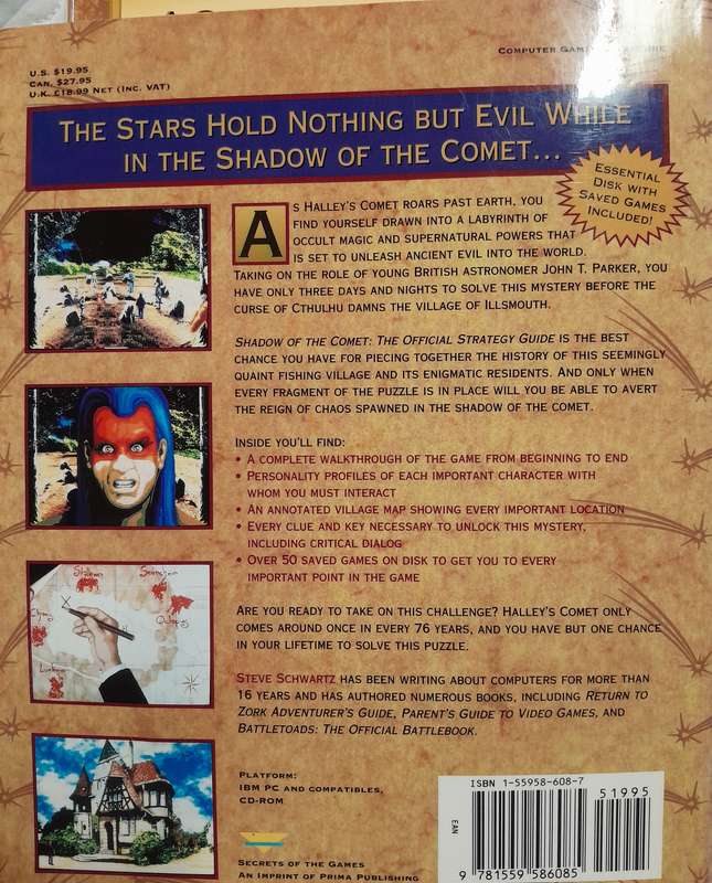 Shadow of the Comet Big Box PC Adventure Game (Call of Cthulu) bundled with Official Strategy Guide