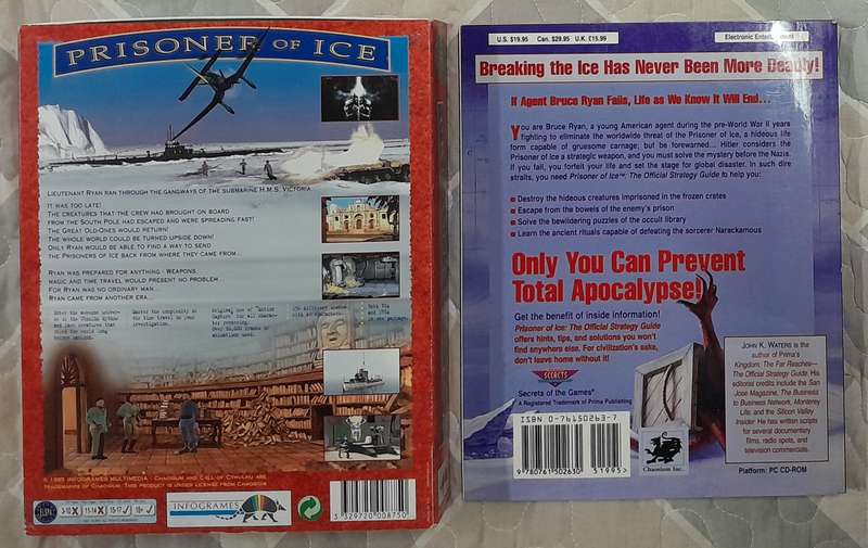 Prisoner of Ice Big Box PC Adventure Game (Call of Cthulu) bundled with Official Strategy Guide
