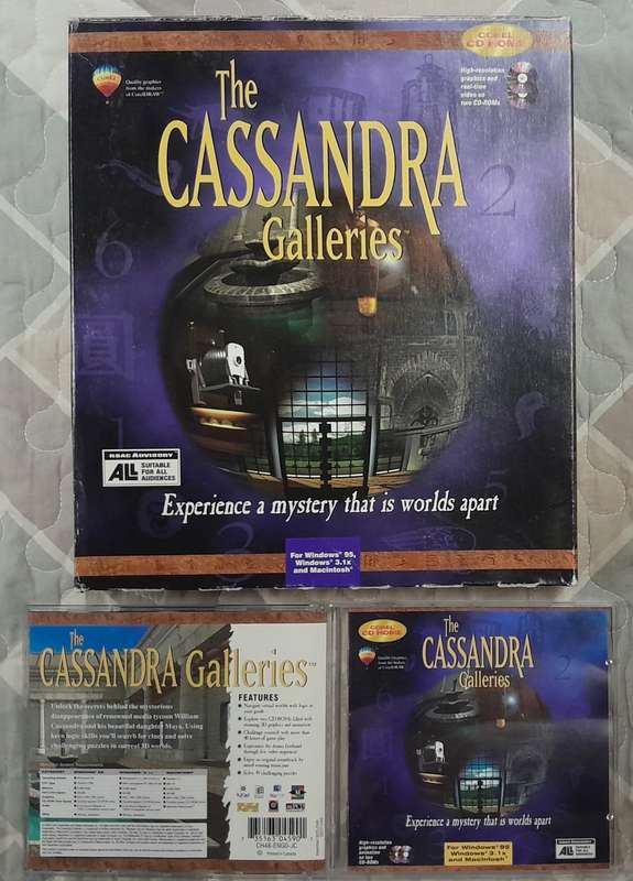 The Cassandra Galleries Big Box PC Adventure Game