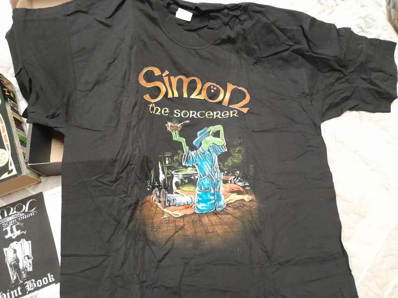 Simon the Sorcerer 1 and 2 PC Big Box Adventure Game Set with T-Shirt