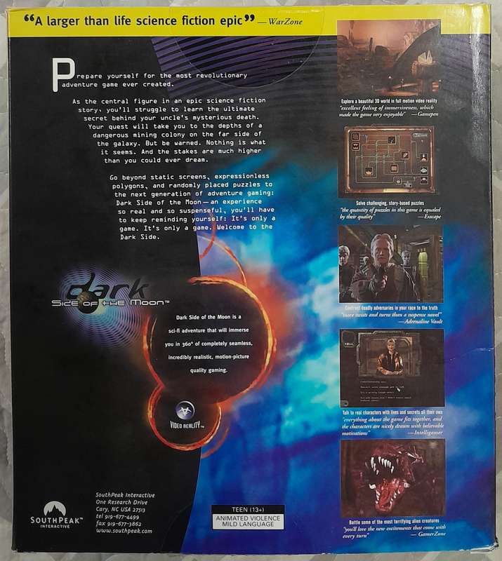 Dark Side of the Moon Big Box PC Adventure Game deluxe edition