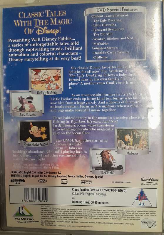 Disney Fables volumes 1 to 5 DVD bundle